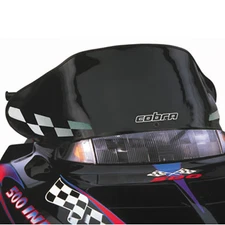 Powermadd Cobra Windshield - 12in. - Black/White Checks Snowmobile 11320 CEL-BK
