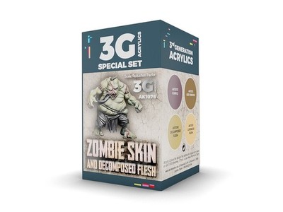 AK Interactive - Wargame Color Set - Zombie Skin - 3rd generation - Acrylic pain
