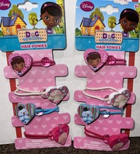 Disney Ponytails Holders 8 ct Doc Mcstuffins Heart Shape Elastic
