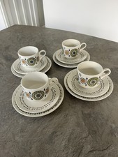 Vintage Broadhurst Kathie Winkle Renaissance 4 Cups, Saucers and Side Plates