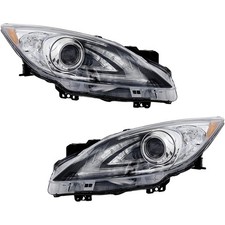Headlight Set For 2010 2011 2012 2013 Mazda 3 Left And Right Hid 2pc