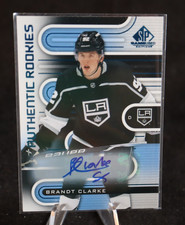 2022-23 SP Game Used Hockey Brandt Clarke Authentic Rookies Blue Auto Card #196