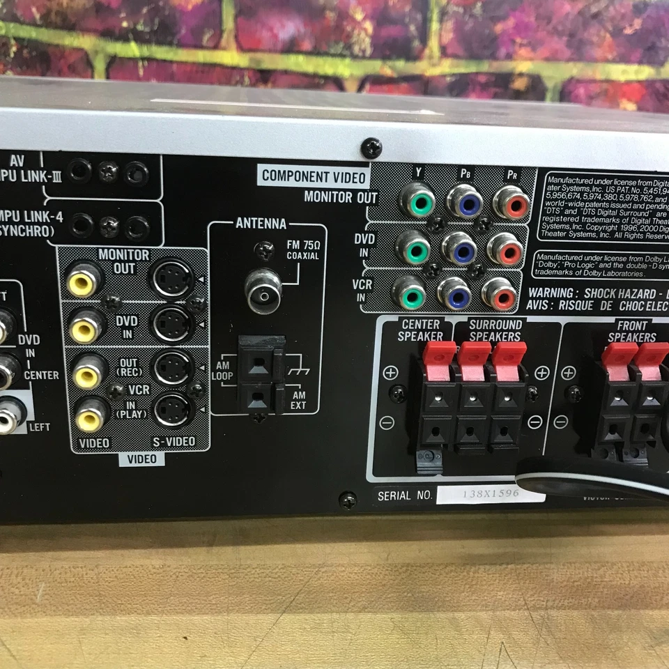 JVC RX-6032VSL Audio/Video Control Receiver 5.1 Dolby Surround 100W Per Channel - Image 4 of 4