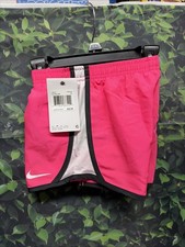 Nike Girls Size 6X Dri FIT Tempo Running Shorts Hyper Pink White Black Lined