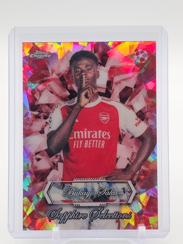 BUKAYO SAKA 2025-26 TOPPS CHROME SAPPHIRE SELECTIONS RED REFRACTOR 1/5