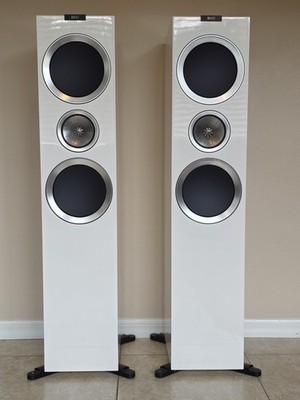 2X KEF R900 R Series 8'' Floorstanding Speaker WHITE Tower Speakers