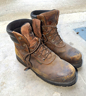 CAT Waterproof EH Steel Toe Work Boots Men s Size 10 Wide Brown P90884