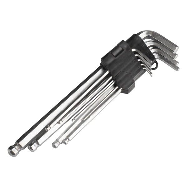 InbusschlüSsel Set Amio 01721 Lang Kugelkopf 9-Tlg 1,5-10Mm Crv 230Mm-image