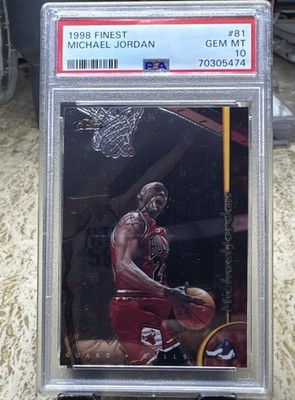 1998-99 Topps Finest - Michael Jordan #81 No-Protector PSA 10
