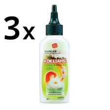 3x KOK LIANG Hair Tonic Herbal Anti-Hairloss and Soothes Scalp 80 ml.