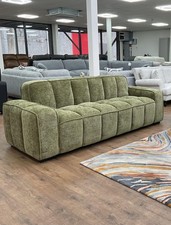 Luna Grand 3-Seater Modern Comfortable Fabric Sofa In Green
