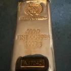 Germania Mint Fine Copper Cast Bar 1 Kilo 999.9 1000g