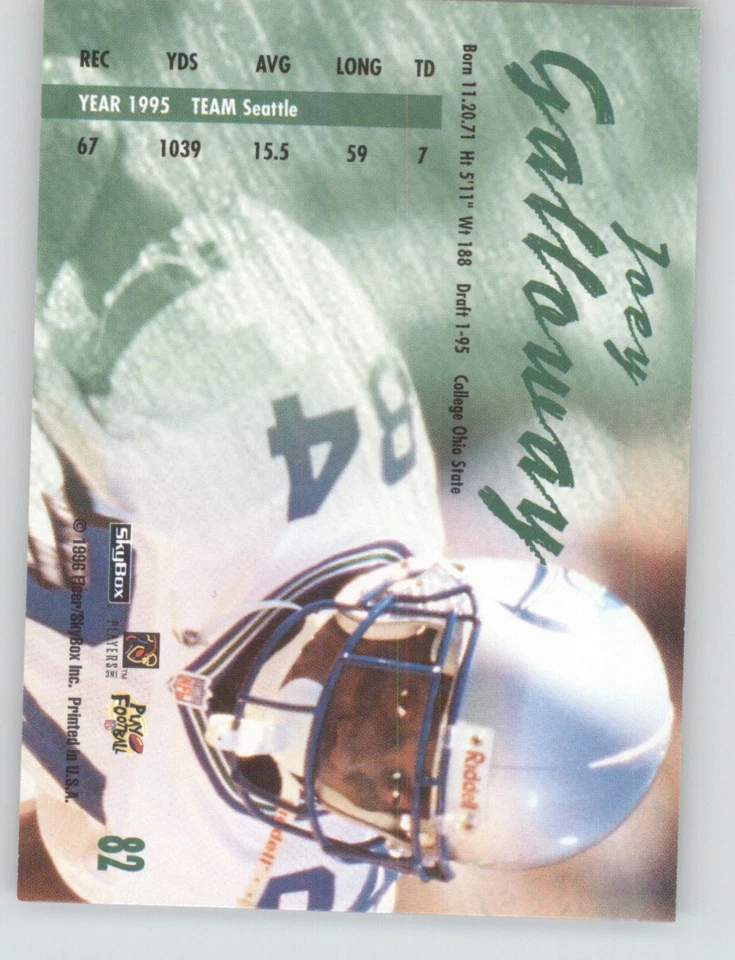 1996 SkyBox Impact Rookies #82 Joey Galloway - Image 2 of 2