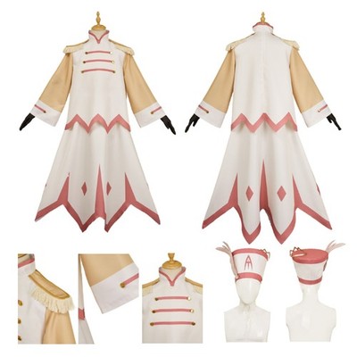 Abel White Outfit & Hat Cosplay Costume Halloween Carnival Party Fancy Dress