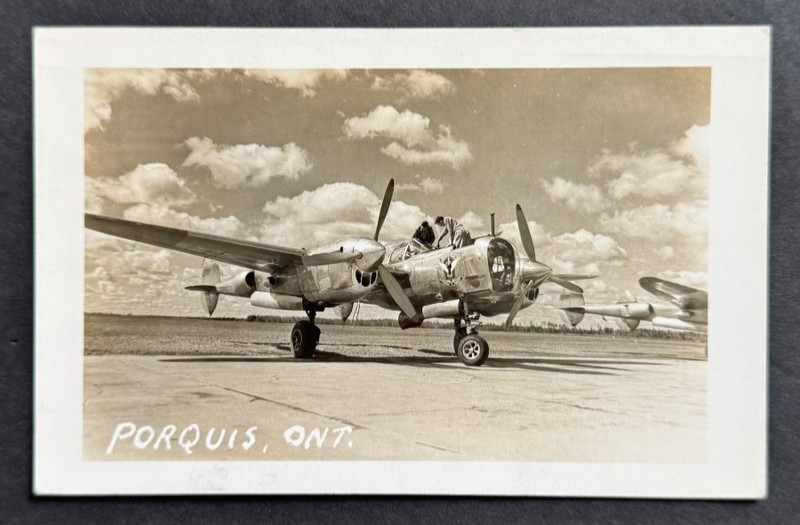 AtoZ. Canada Real Photo Postcard WWII Lockheed P-38 Lightening Photo Recon 1956