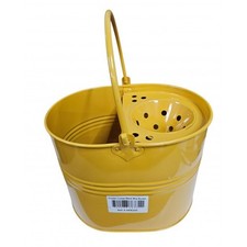 Heavy Duty Metal Mop Bucket Galvanised Strong Capacity for Cleaning Floor Yellow