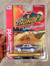 Auto World 1964 Dodge 330 Pro Stock Nick Johnson 777 iWheels HO Slot Car Chase!