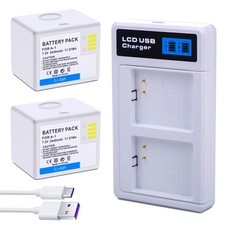 2-Pack A-1 A-1B A-1C VMA4400 Battery with Dual Charger forArlo Pro, Arlo Pro 2
