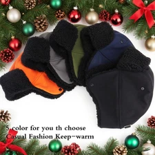 Aviator Hat Ear Flaps Ushanka Eskimo Russian Warm Winter Cold Skiing Hunting Hat