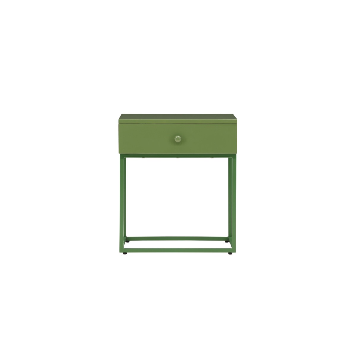 Table de chevet verte Bakal 50cm pour optimiser le rangement du lit