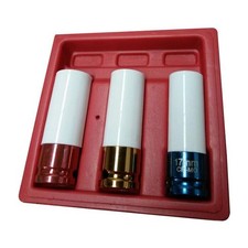 Alloy Wheel Chrome Molybdenum Impact Socket Set 3pc 1/2"Sq Drive  TBS0411