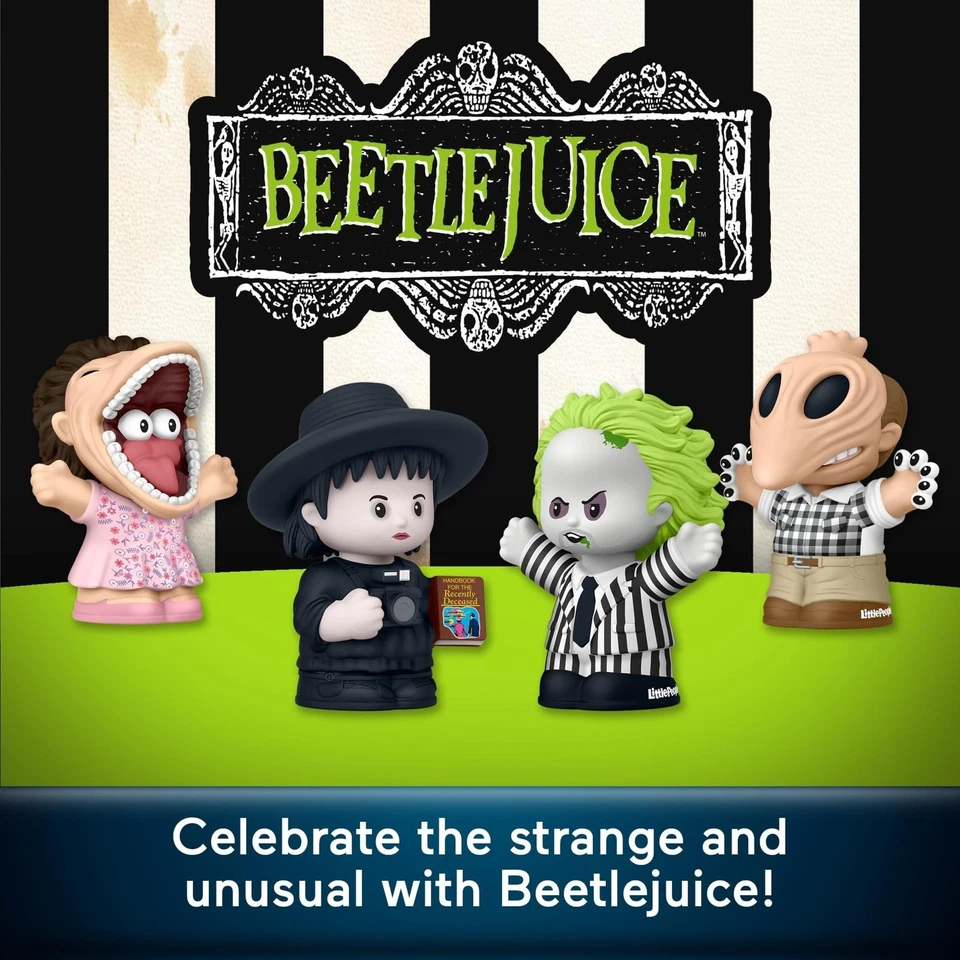 Beetlejuice Special Edition Set for Movie Fans, 4 Character Figures in a Disp... - Image 2 of 4
