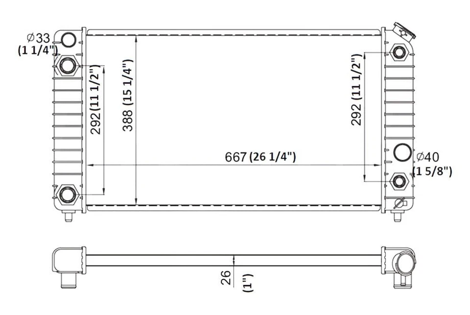 For Chevy S10 1996-2004 Reach Cooling 41-1826 Engine Coolant Radiator - Изображение 4 из 4