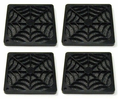 Evercool 80mm Black Spider Web Fan Dust Filter / Grill (Set of 4)