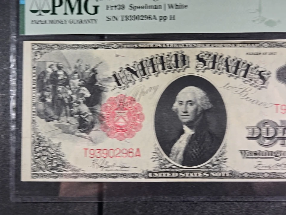 1917 US $1 U.S. Note - Speelman/White - Fr. 39- AU-55 EPQ (PMG) - Image 2 of 4
