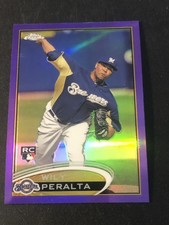 2012 Topps Chrome Retail Purple Refractor Wily Peralta #194