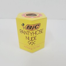 BIC Vintage Pantyhose NUDE Average To Tall New Old Stock Sealed Made in France
