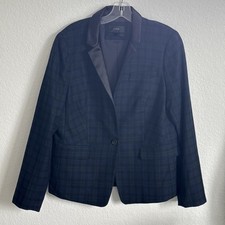 J.Crew Navy Plaid Regent Blazer 12