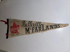 1959 BELLEVILLE MCFARLANDS WORLD HOCKEY CHAMPIONS PENNANT  OHA NHL OHL AHL WHA