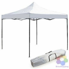 Gazebo 3x3 Bianco Impermeabile Rapido Pieghevole Top Pvc Apertura Rapida Vietri