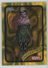 2025 Topps Chrome Marvel Comics Yellow Lava Refractor Enchantress #43 1u4