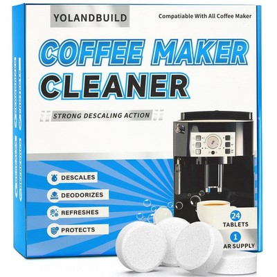 Coffee Machine Cleaner Descaler Tablets - 24 Count,Maker Cleaner for Keurig, ...