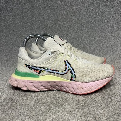 Nike React Infinity Run Flyknit 3 Confetti Running Shoes Sneakers Women Size 8