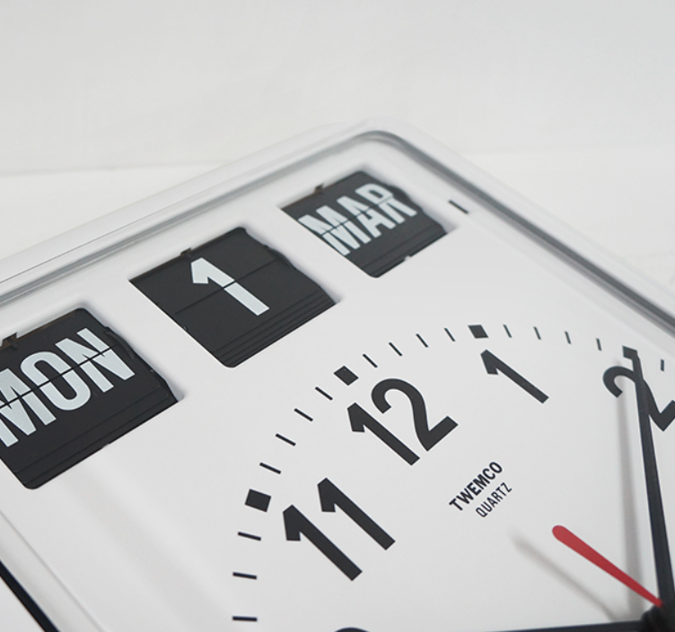 TWEMCO BQ-12 ホワイト TWEMCO Wall Clock Flip Perpetual Calendar BQ-12A White | eBay