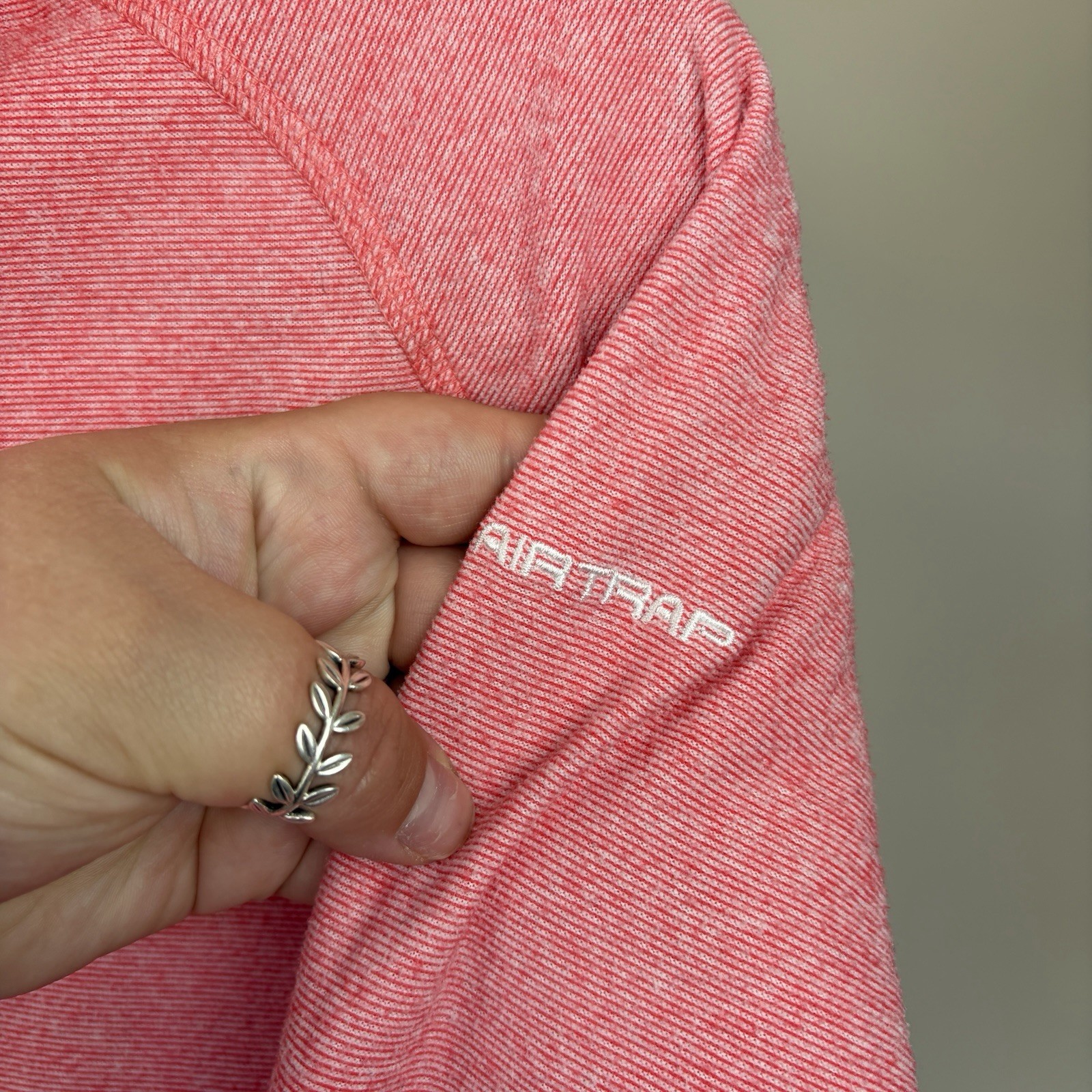 Trespass Pink Quarter -Zip Pullover Jumper Fleece Size Large UK 14 Airtrap AT100 image 3