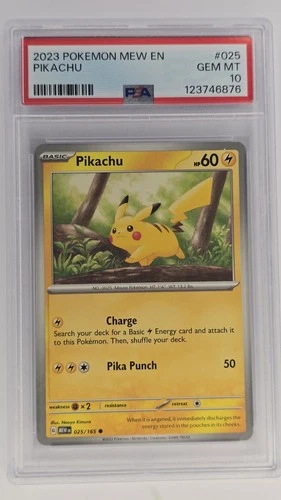 Pokémon 151 MEW EN Pikachu 25/165 PSA 10