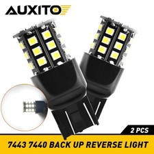 2/4X 7443 7440 LED Reverse Backup Brake Tail Stop Parking White Light Bulb 6500K