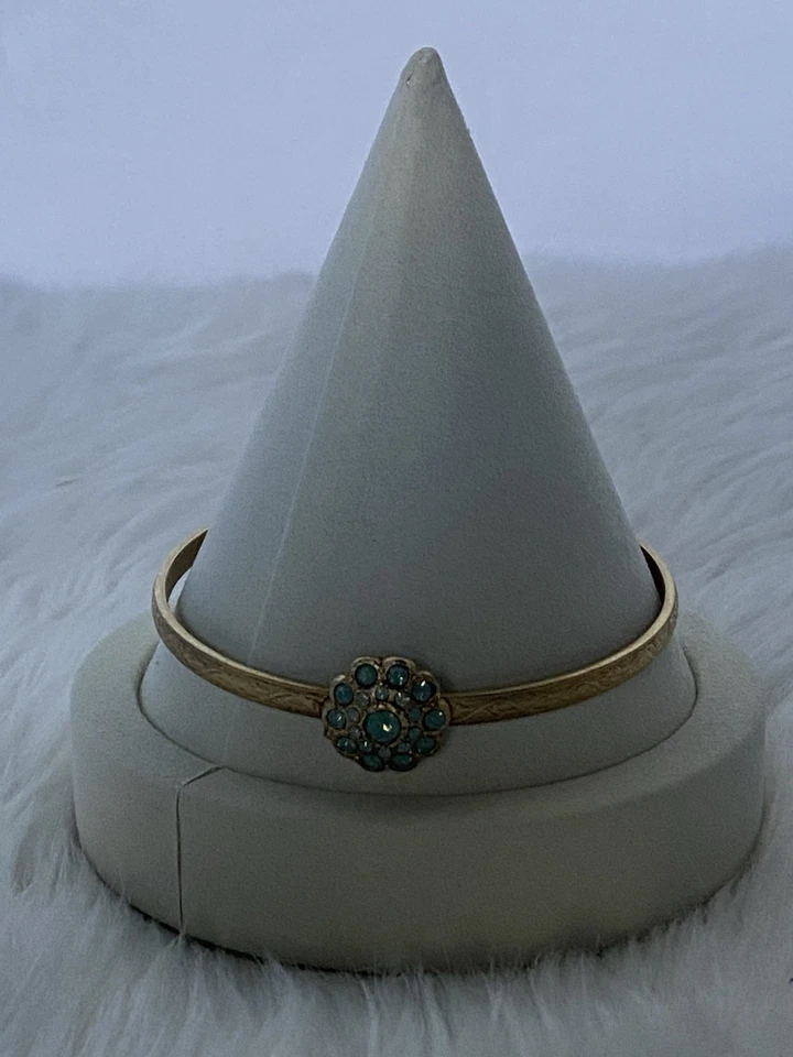 Catherine Popesco Gold Filagree Blue Stone Bracelet - Image 4 of 4