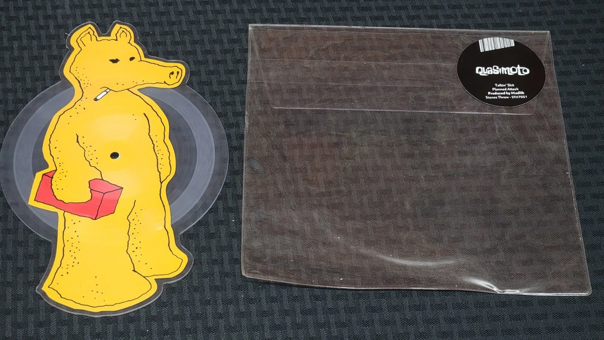 QUASIMOTO Talkin Shit / Planned Attack MADLIB Yellow Die Cut