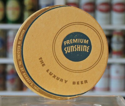 SUNSHINE BEER , EXTRA LIGHT EXTRA GOOD 4'' COASTER, BARBEY'S INC., READING, PA.