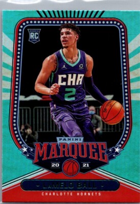 2020-21 Panini Chronicles Teal Foil Marquee #266 LaMelo Ball (RC)