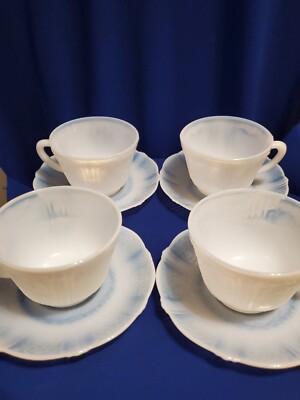 SALE! WAS 60 VTG 8PC MACBETH EVANS AMERICAN SWEETHEART CREMAX WHITE OPAL.. 1930S