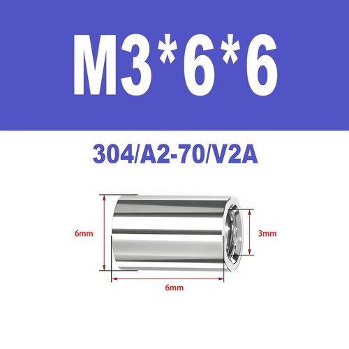 Gewindemuffen M2-M6 A2 V2A Verbindungsmutter Langmutter Edelstahl Rund - Bild 32 von 119