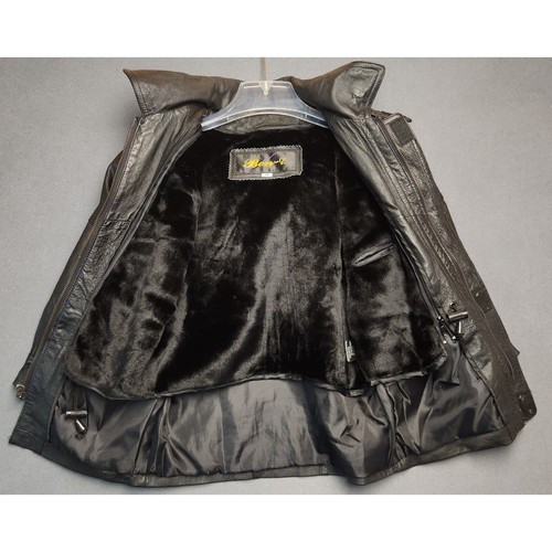 Ben Z Genuine Leather Insulated Full Zip Hooded Coat Jacket Boys Medium 10/12 - Picture 2 of 14