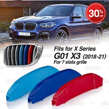 F�r BMW 7 Leiste X3 G01 2018-2021 K�HLERGRILL ABDECKUNG M Sport FARBEN STREIFEN