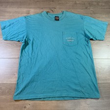 Vintage Harley Davidson 90s Single Stitch T-Shirt Pacific Maui Hawaii Blue Mens